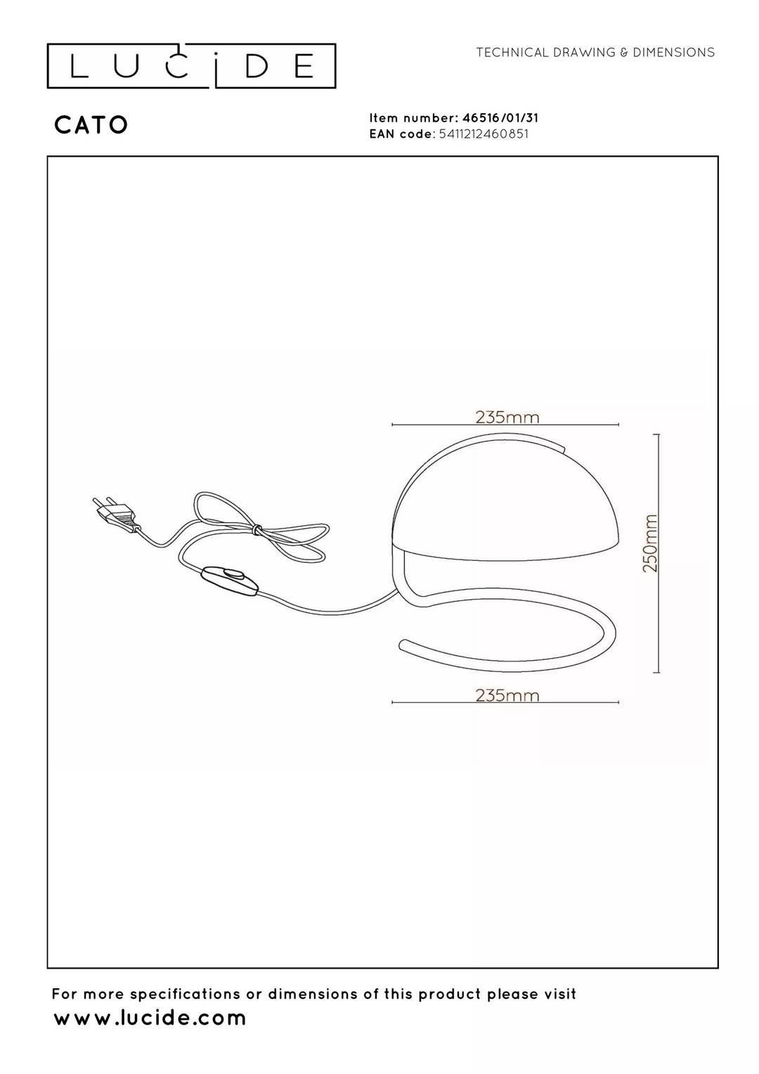 Lampe à poser CATO