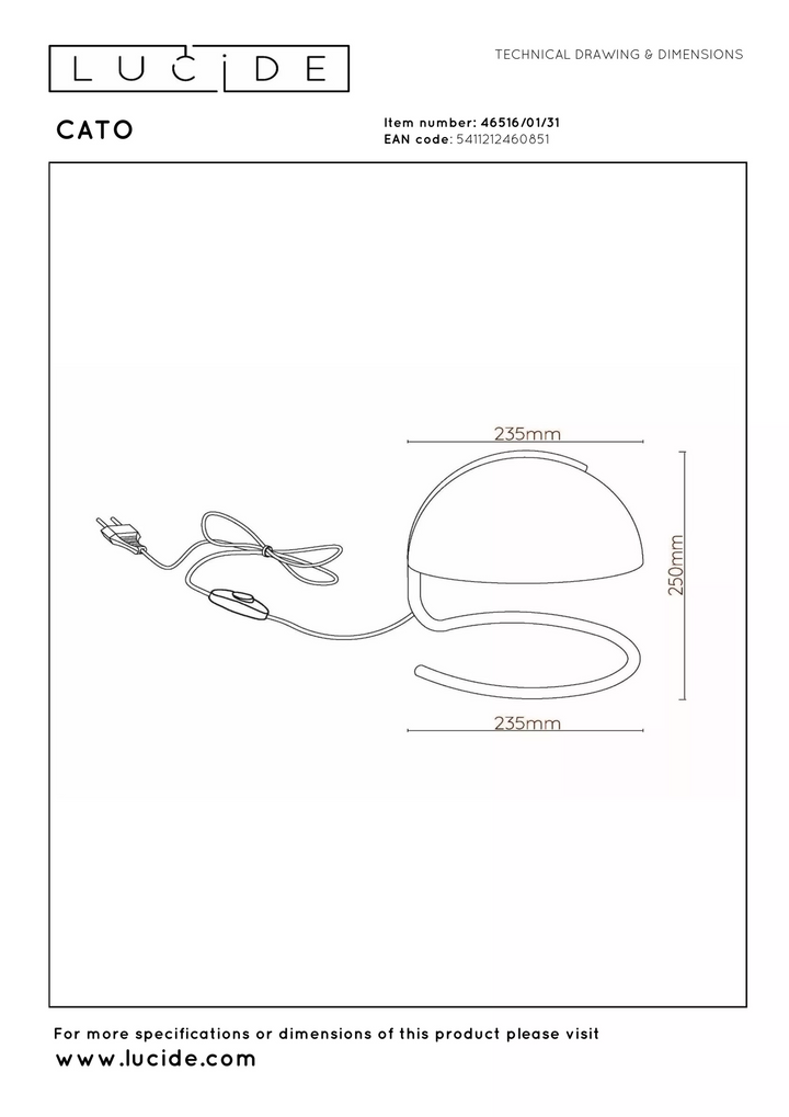 Lampe à poser CATO