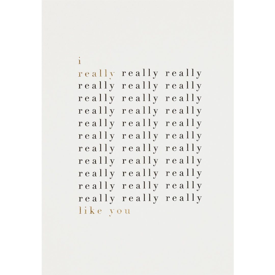 I REALLY REALLY LIKE YOU